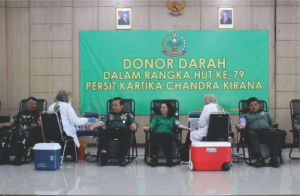 Peringati HUT ke – 79, Persit Kartika Chandra Kirana Kabupaten Bandung Gelar Donor Darah